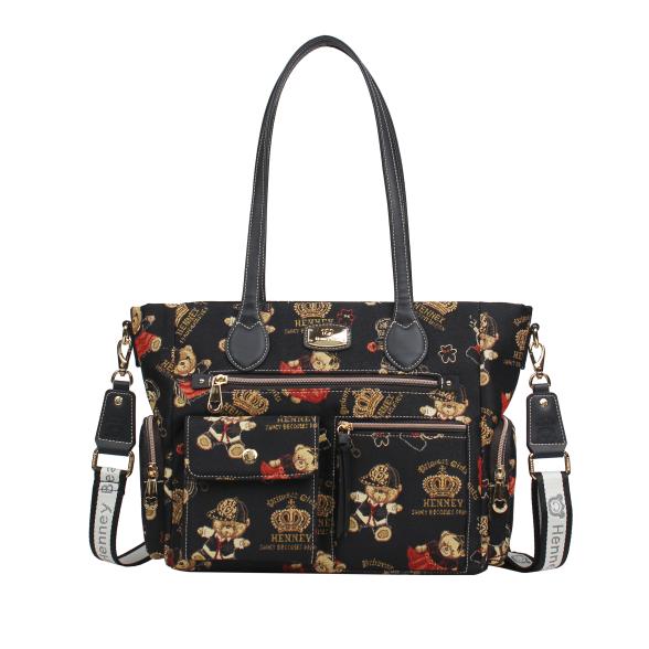Henney Bear Schultertasche schwarz/multicolor