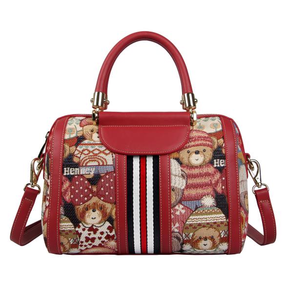 Thumbnail - Henney Bear Henkeltasche rot/multicolor
