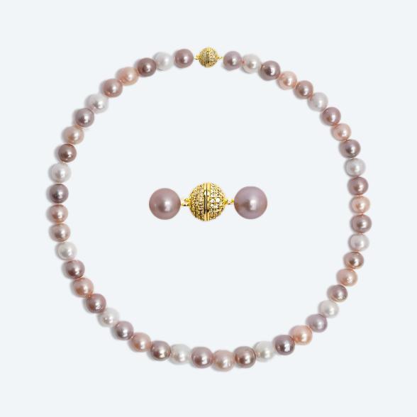 Collier Edison Perlen multicolor Magnetverschluß