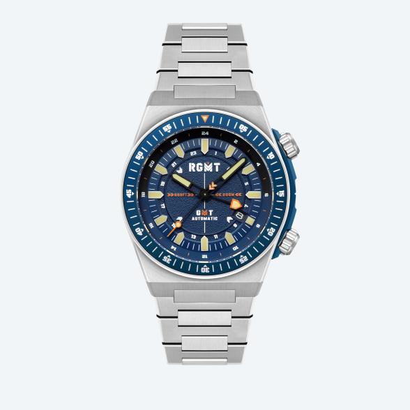 4894664245404 - Herren-Automatikuhr Marksman blau