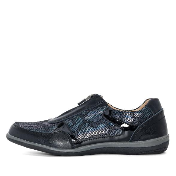 TOPWAY COMFORT Lederslipper schwarz