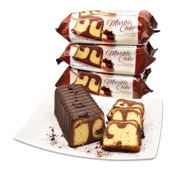 Schlünder Mamorkuchenmit Schokolade überzogen