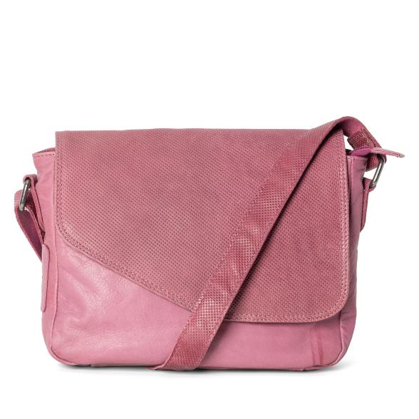 The Skandinavian Leder Umhängetasche pink