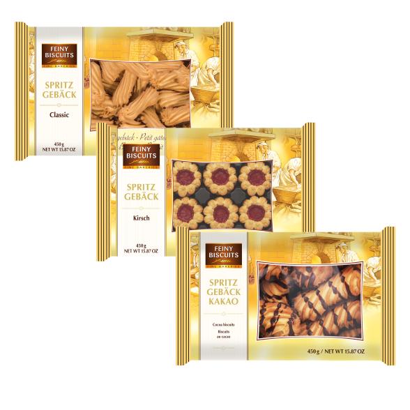 Spritzgebäck 450g Mischkarton 3er Set