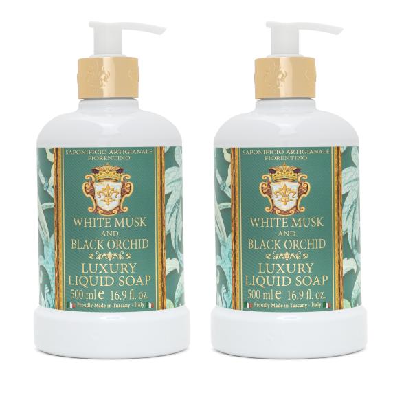 Luxus Flüssigseife Moschus + Orchidee 2 x 500ml