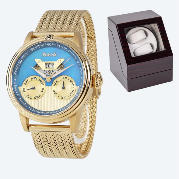 PortaS Set: 2er Uhrenbeweger & Uhr 