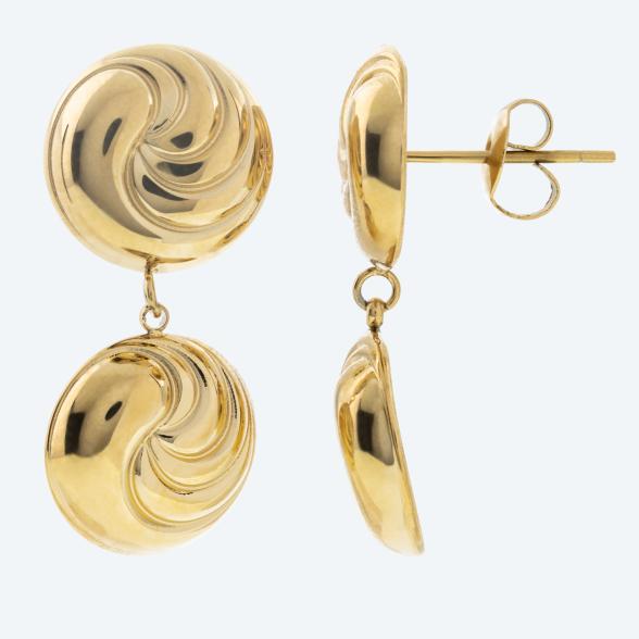 Edelstahl Ohrhänger vergoldet