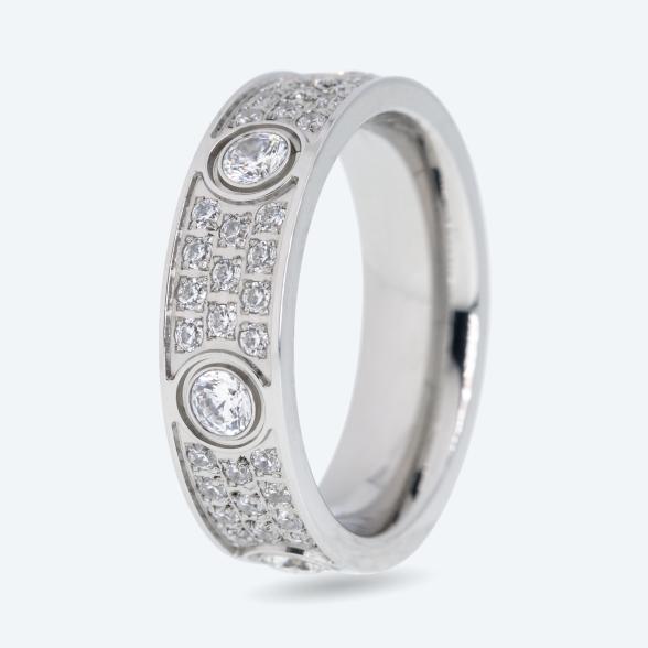 Edelstahl Ring Zirkonia
