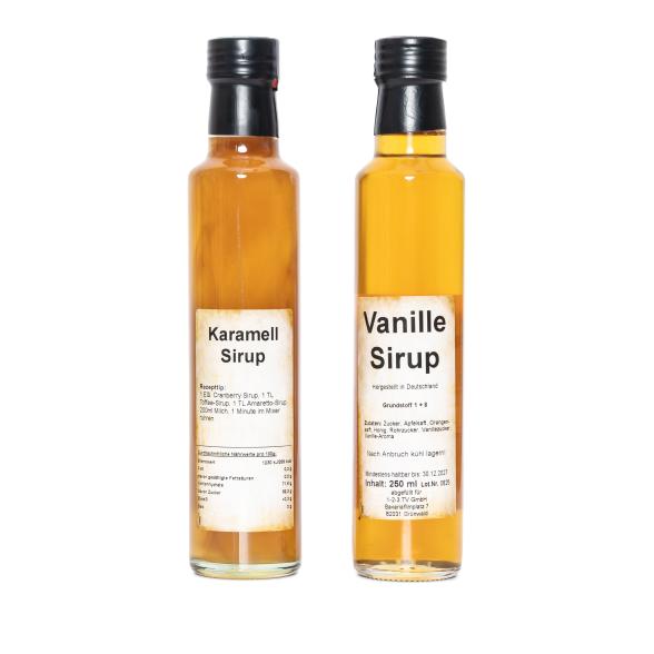 Vanille,- & Karamell Sirup 2er Set