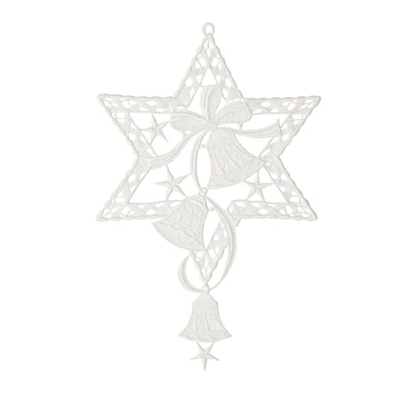 Plauener Spitze Fensterbild Stern