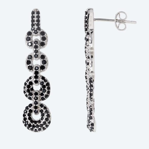 Ohrhänger 925 Silber rhodiniert Spinell