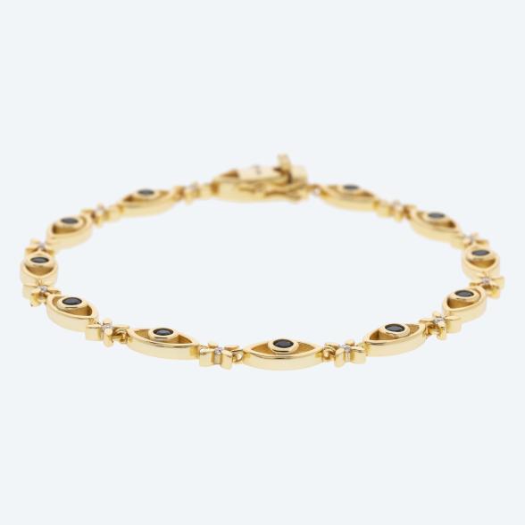 Armband 925 Silber vergoldet Spinell