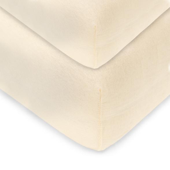 Jersey-Spannbettlaken 2er Set crème