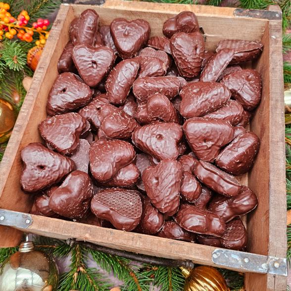 Lebkuchen-Kakaoherzen m. Pflaume 1 kg