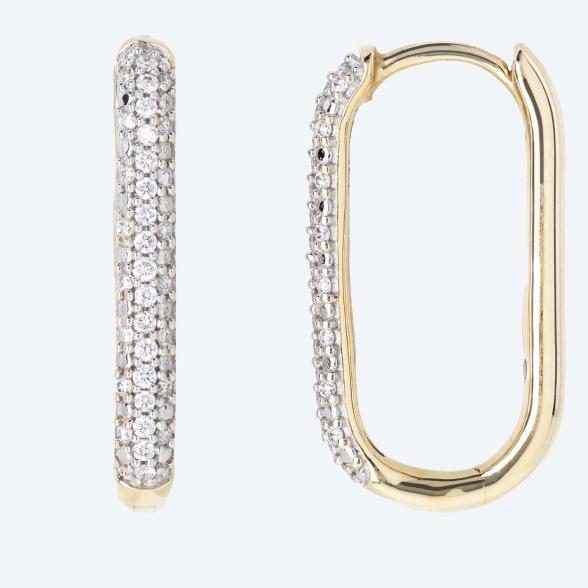 Creolen 375 Gelbgold Kanada Brillanten