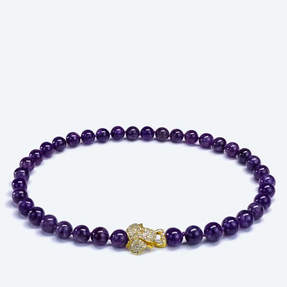 Collier Amethyst Schmuckverschluß