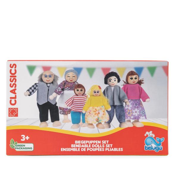 Puppenfamilie Holz 6-tlg.