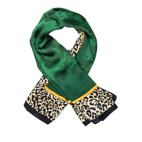 Schal, grün gemustert