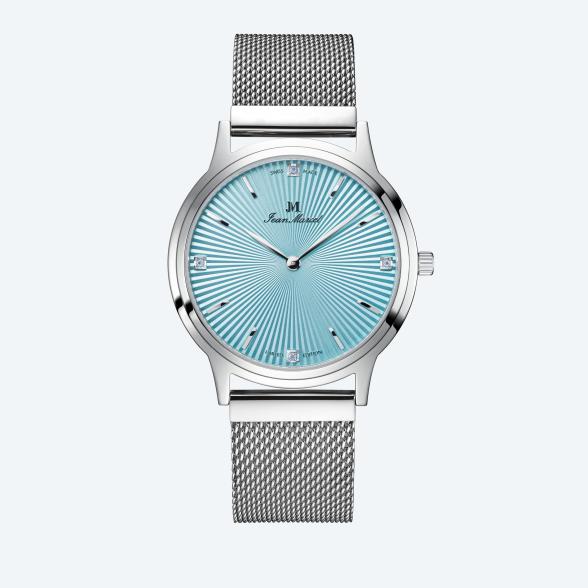 Jean Marcel Damenuhr "Asteria" eisblau, Milanaise