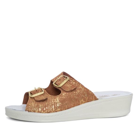 SANITAL LIGHT Damenpantolette cognac
