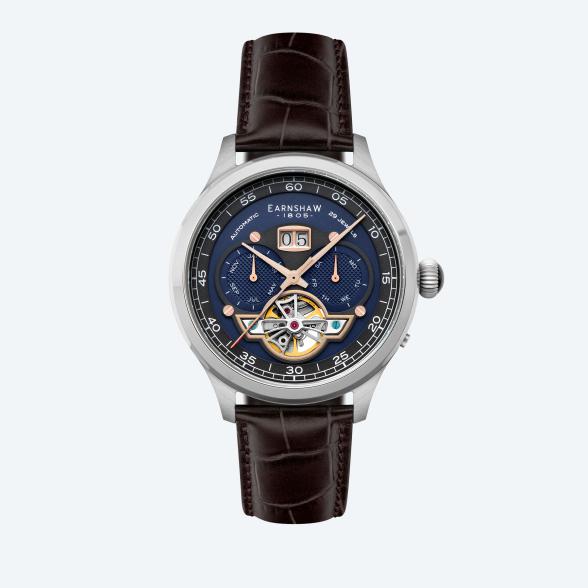4894664117534 - EARNSHAW Automatikuhr Baron Grand Date blau