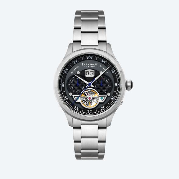 4894664117558 - EARNSHAW Automatikuhr Baron Grand Date schwarz