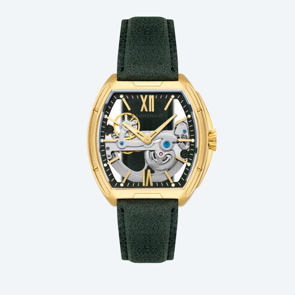 4894664244889 - EARNSHAW Automatikuhr Knightsbridge gold-grün