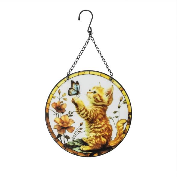 Fensterbild rotes Kätzchen