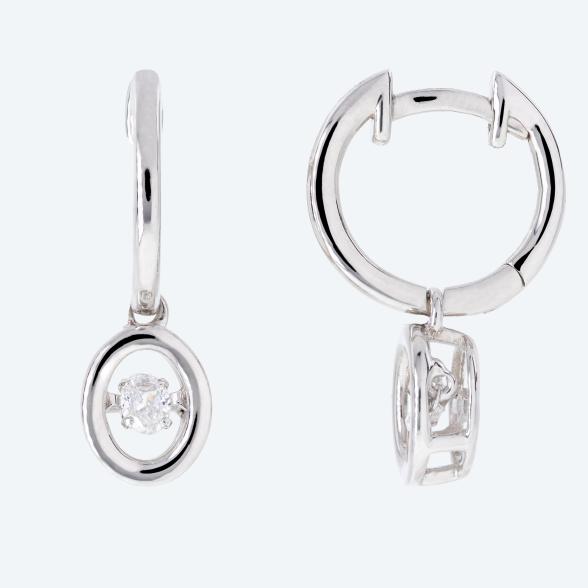 LG Ohrhänger 925 Silber rhod. Diamanten