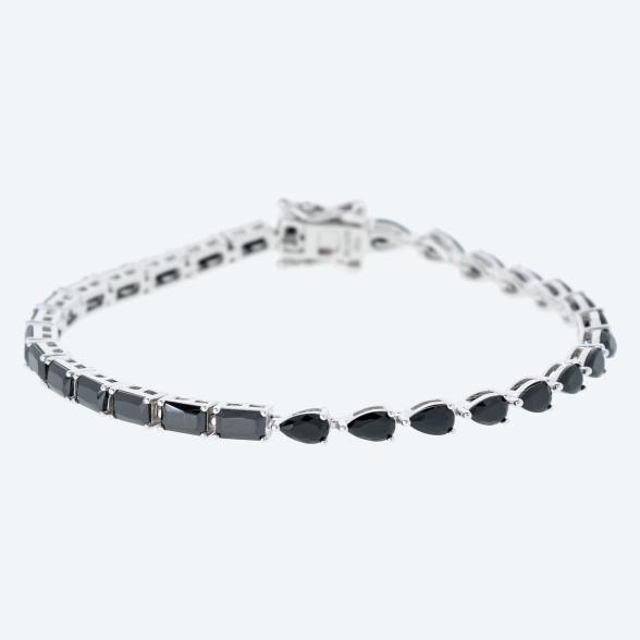 Armband 925 Silber rhodiniert Spinell