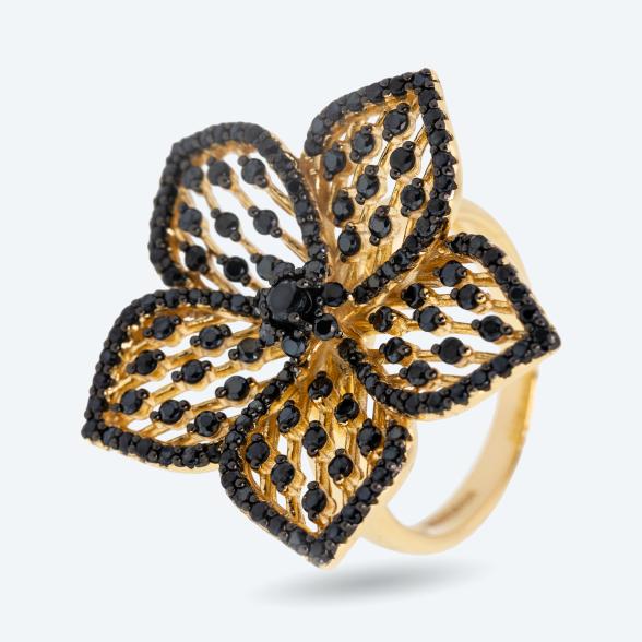 Ring 925 Sterling Silber vergoldet Spinell