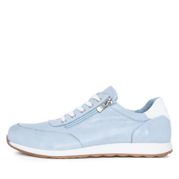 Andrea Conti Damen Ledersneaker pastellblau/weiß