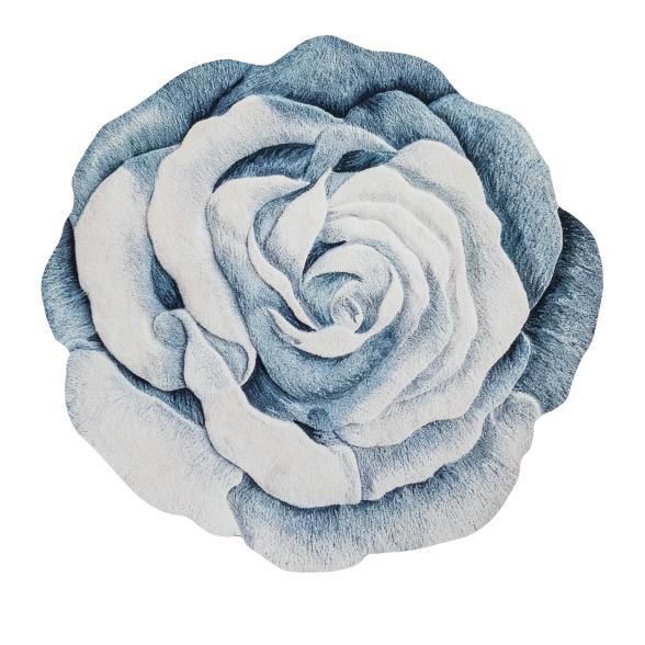 3D-Teppich in Blütenform 100cm