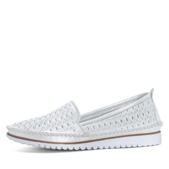 Andrea Conti Damen Lederslipper silber