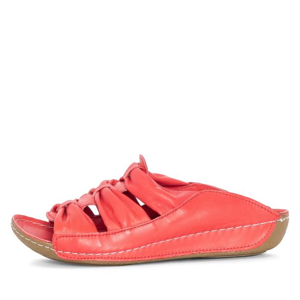 Andrea Conti Damen Lederpantolette rot