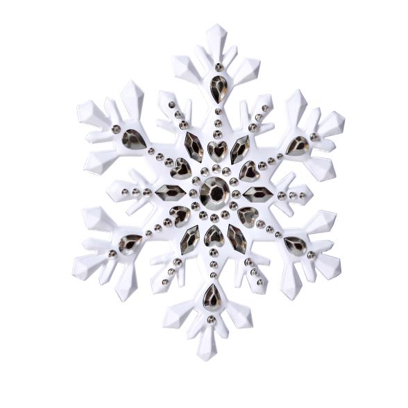 3D-Schneeflocken weiß/silber