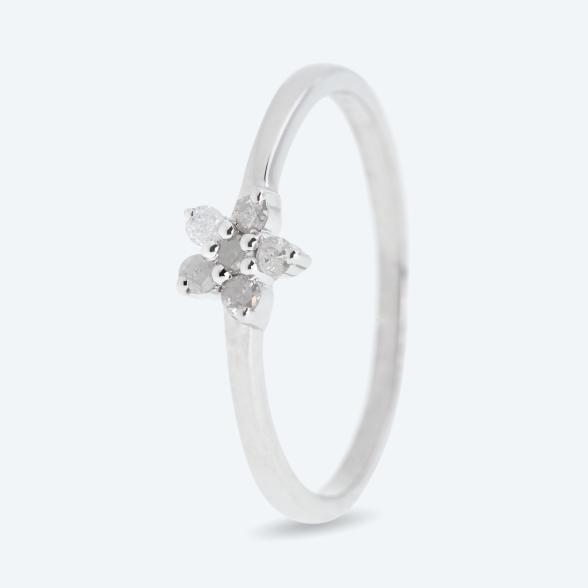 Ring 925 Silber rhodiniert Brillanten