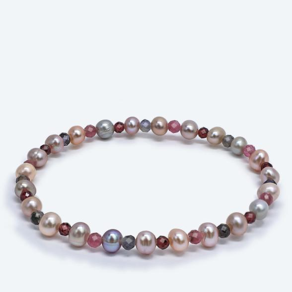 Armband SWZPerlen, Turmalin, Iolith, Granat