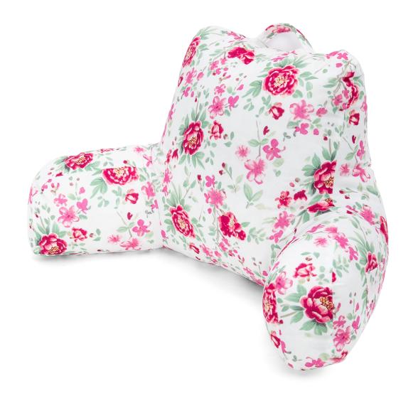 Rückenkissen Blütentraum mit Seitentasche