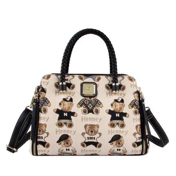 Thumbnail - Henney Bear Henkeltasche schwarz/creme