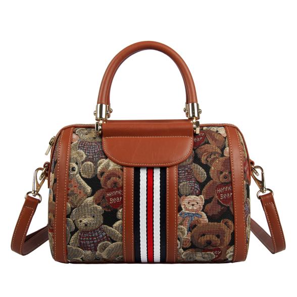 Henney Bear Henkeltasche coganc/gemustert