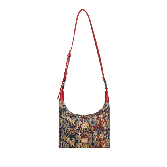 Thumbnail - Henney Bear Umhängetasche rot/gemustert