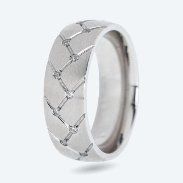 Ring Edelstahl Zirkonia