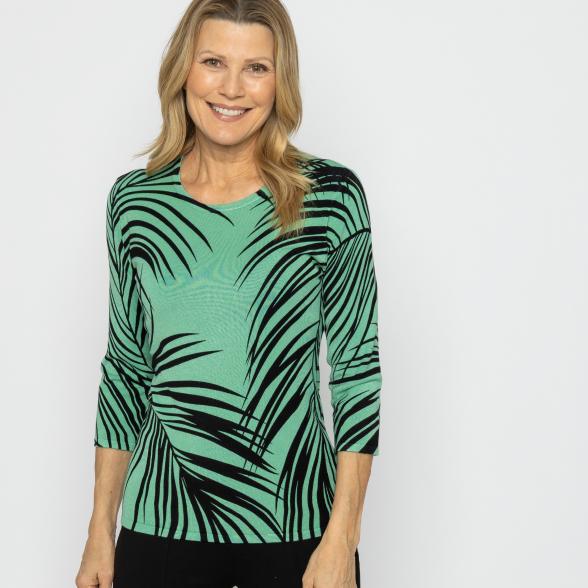 MILANO Design Damen-Pullover grün/schwarz