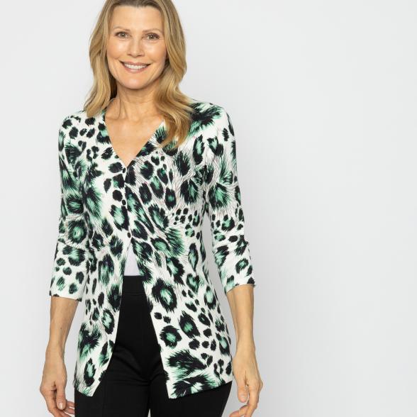 MILANO Design Damen-Longstrickjacke multicolor