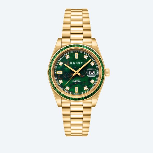 4894664239502 - Automatikuhr Serenata goldfarben-grün