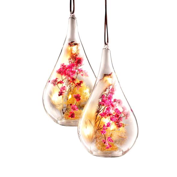 LED-Dekohänger aus Glas