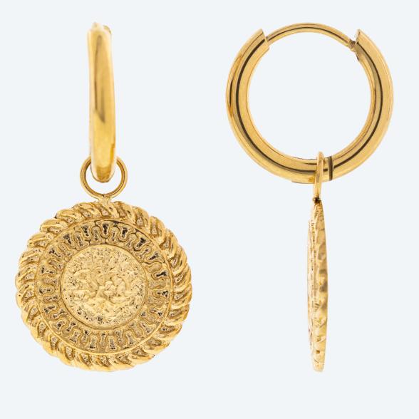 PURELEI Waina Creolen Edelstahl vergoldet