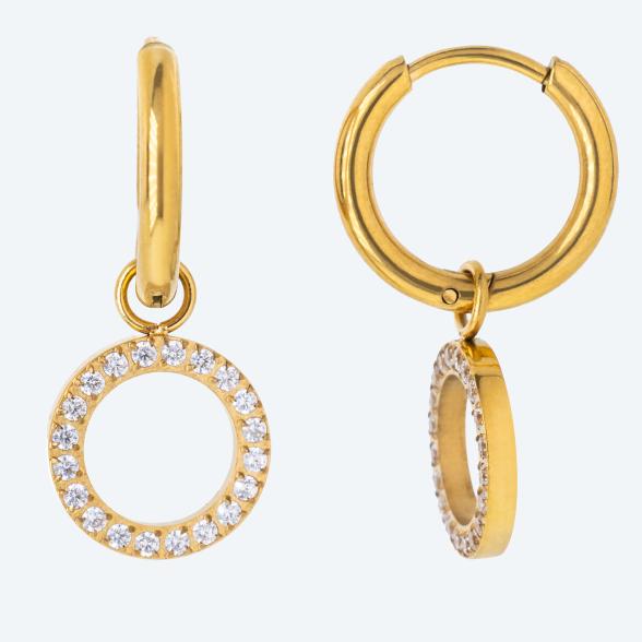 PURELEI Closed Glow Creolen Edelstahl vergoldet