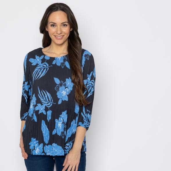 mocca by J. Leibfried Plisseebluse multicolor